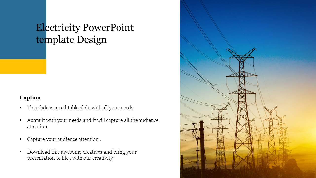 Electricity PowerPoint template Design